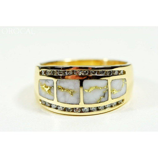 Orocal Gold Quartz Ladies Ring with Diamonds RL1075DQ-Destination Gold Detectors