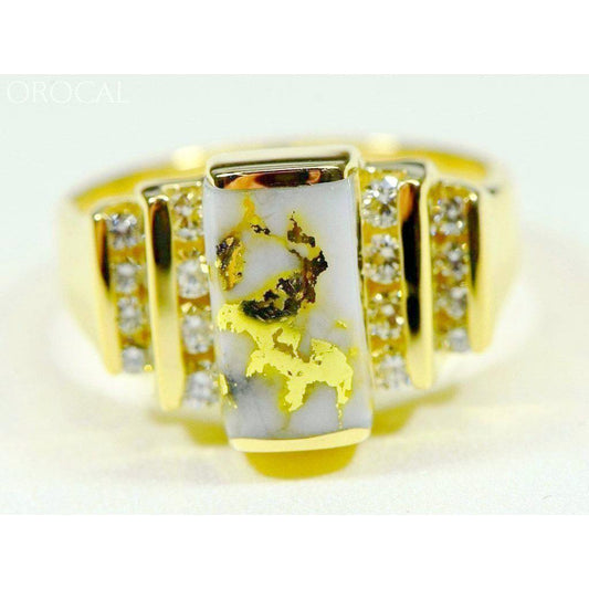 Orocal Gold Quartz Ladies Ring with Diamonds RL639D48Q-Destination Gold Detectors