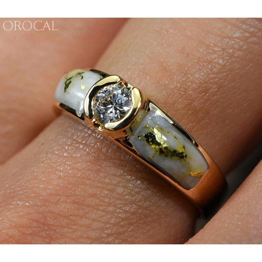 Orocal Gold Quartz Ladies Ring with Diamonds RL728D33Q-Destination Gold Detectors