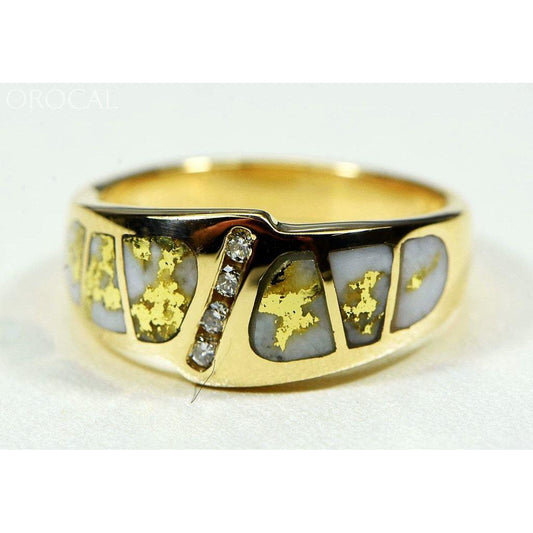 Orocal Gold Quartz Ladies Ring with Diamonds RL882D8Q-Destination Gold Detectors