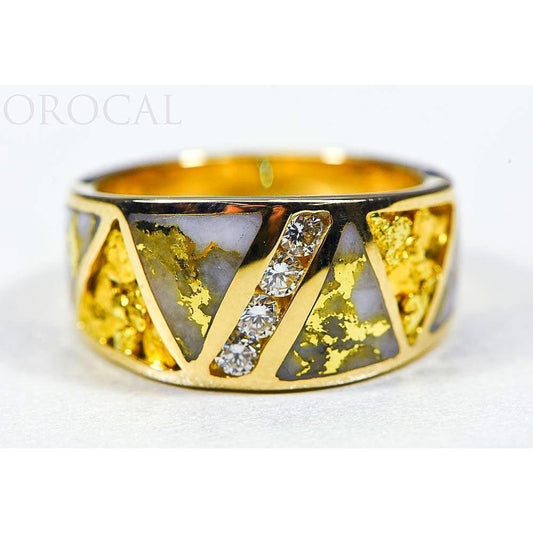 Orocal Gold Quartz Ladies Ring with Diamonds RL883D20NQ-Destination Gold Detectors
