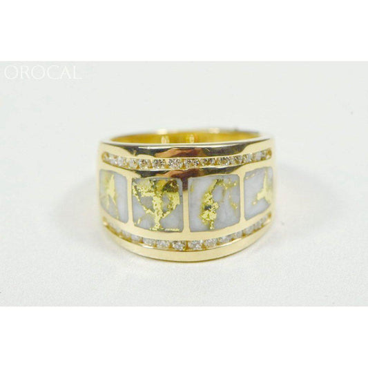 Orocal Gold Quartz Ladies Ring with Diamonds RL892D60Q-Destination Gold Detectors