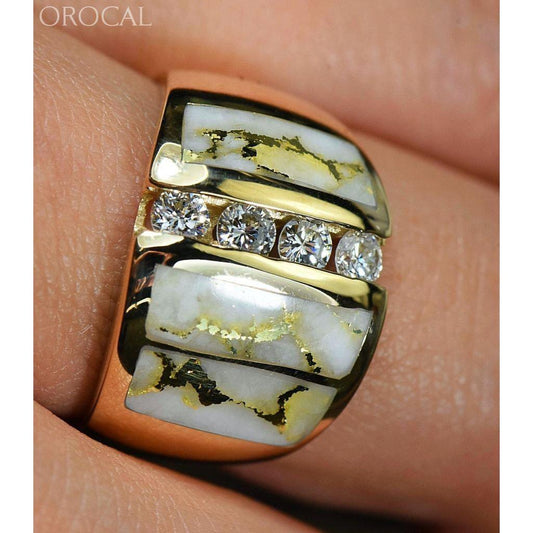 Orocal Gold Quartz Ladies Ring with Diamonds RLJ500DQ-Destination Gold Detectors
