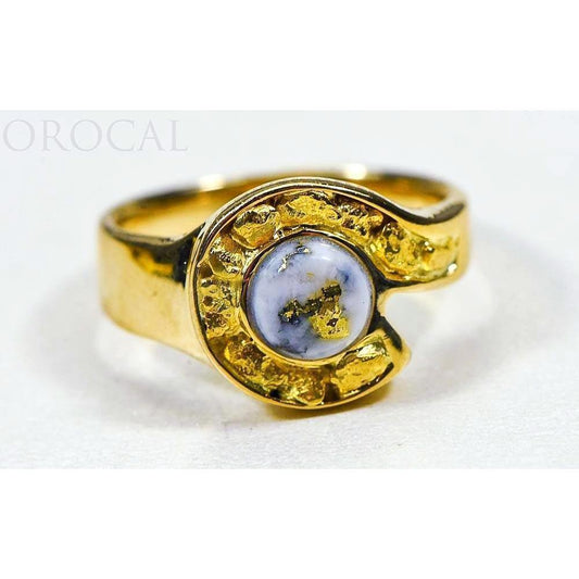 Orocal Gold Quartz Ladies Ring with Gold Nuggets RLEA5Q-Destination Gold Detectors