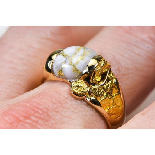 Orocal Gold Quartz Men's Ring RM490Q-Destination Gold Detectors