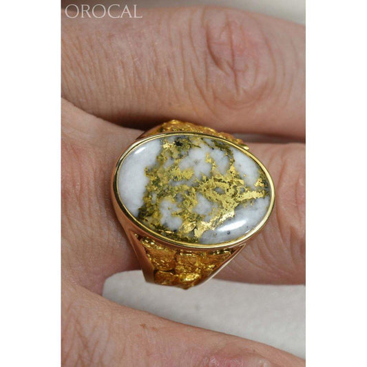 Orocal Gold Quartz Men's Ring RM627Q-Destination Gold Detectors