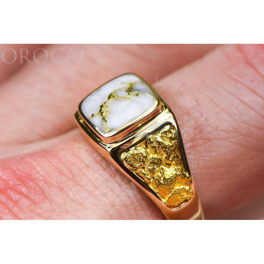 Orocal Gold Quartz Mens Ring RM774NQ-Destination Gold Detectors