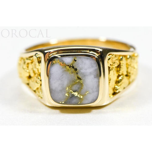 Orocal Gold Quartz Mens Ring RM774NQ-Destination Gold Detectors