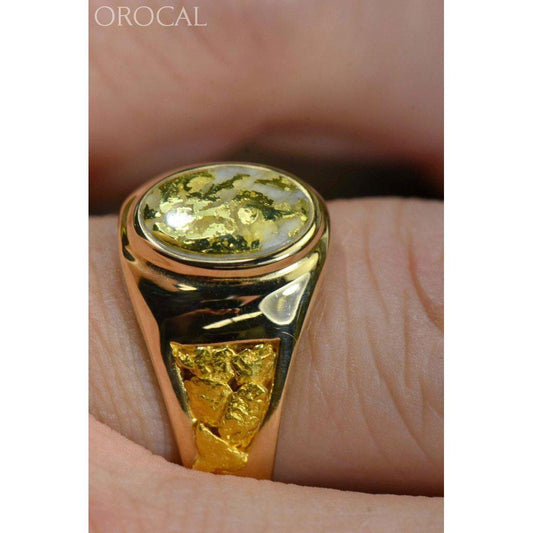 Orocal Gold Quartz Men's Ring RM803Q-Destination Gold Detectors