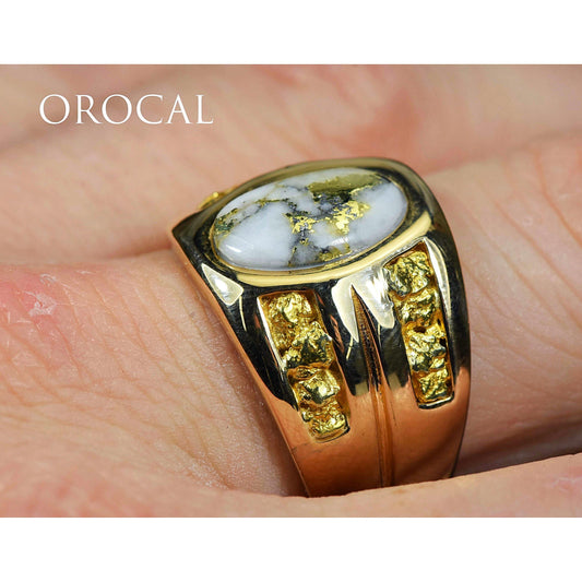 Orocal Gold Quartz Men's Ring RMDL77Q-Destination Gold Detectors