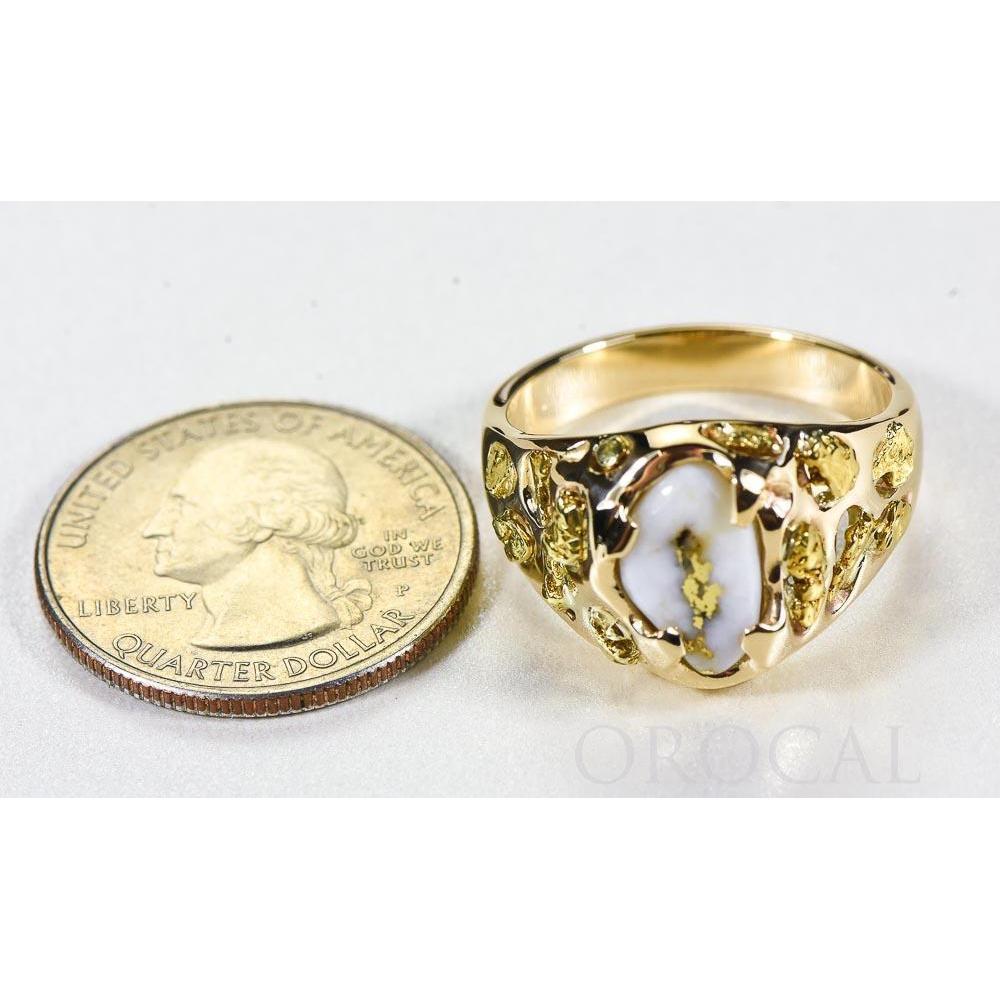 Orocal Gold Quartz Mens Ring RMEQ103S-Destination Gold Detectors