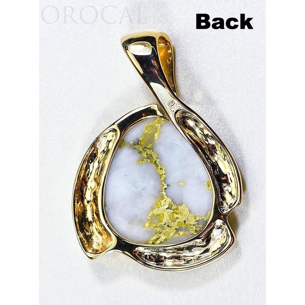 Orocal Gold Quartz Pendant with Diamonds PDL105D50QX-Destination Gold Detectors