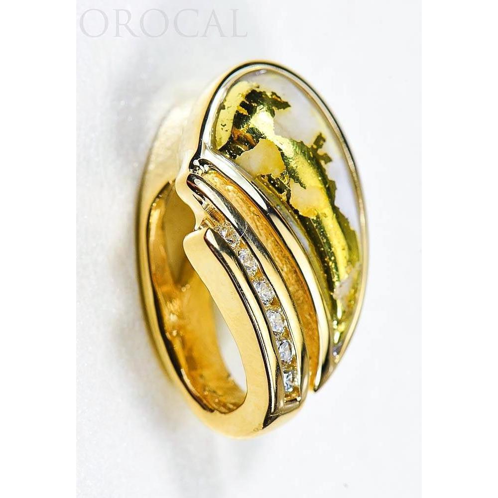 Orocal Gold Quartz Pendant with Diamonds PDL47D12QX-Destination Gold Detectors