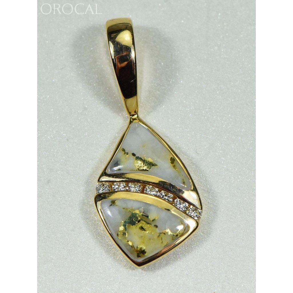 Orocal Gold Quartz Pendant with Diamonds PN1071DQ-Destination Gold Detectors