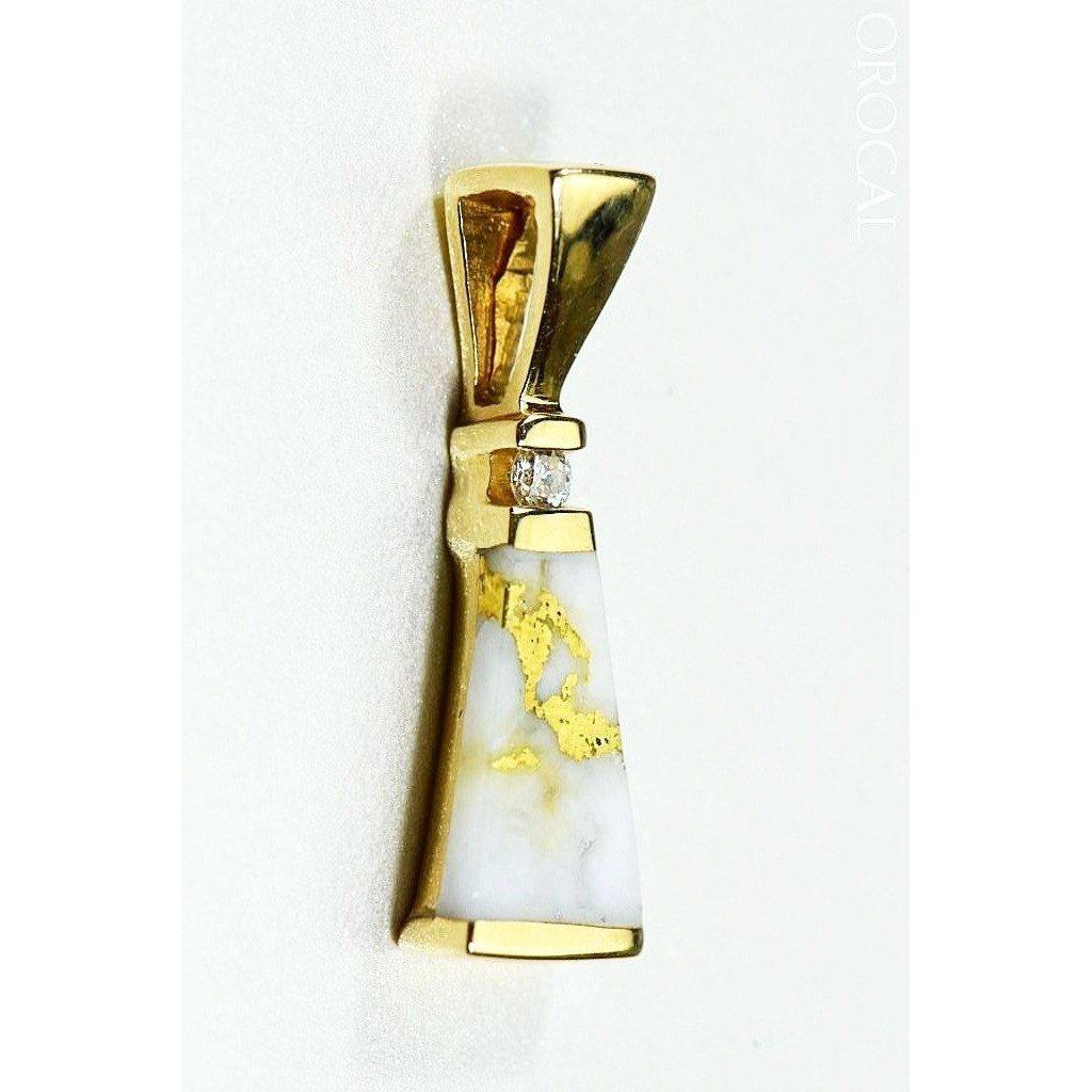 Orocal Gold Quartz Pendant with Diamonds PN642D4QX-Destination Gold Detectors