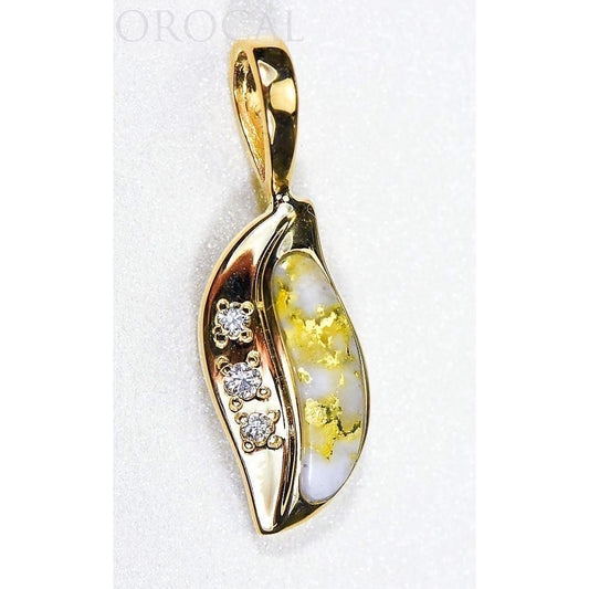 Orocal Gold Quartz Pendant with Diamonds PN806DQX-Destination Gold Detectors