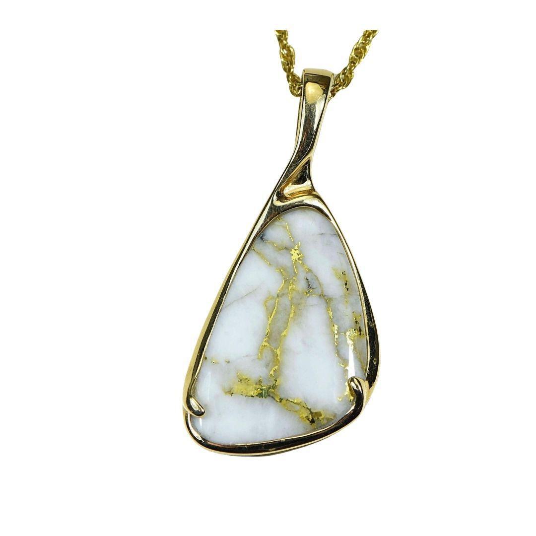 Orocal Gold Quartz Pendant with Diamonds PSC100QX-Destination Gold Detectors