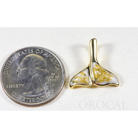 Orocal Gold Quartz Whales Tail Pendant PDLWT113Q-Destination Gold Detectors