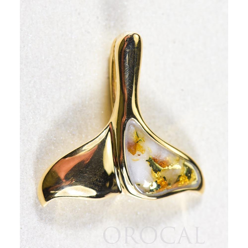 Orocal Gold Quartz Whales Tail Pendant PDLWT13QX-Destination Gold Detectors