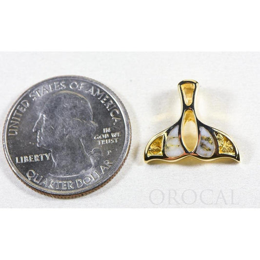 Orocal Gold Quartz Whales Tail Pendant PWT21NQ-Destination Gold Detectors
