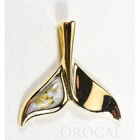 Orocal Gold Quartz Whales Tail Pendant PWT43LQ-Destination Gold Detectors