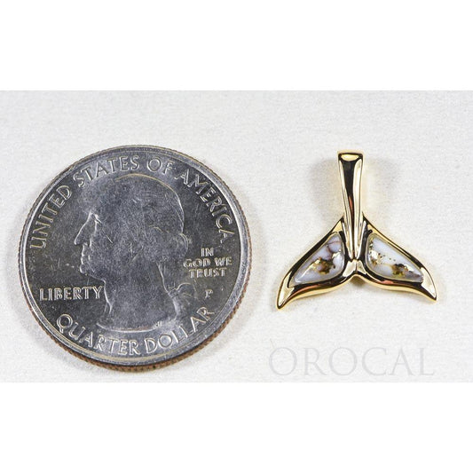 Orocal Gold Quartz Whales Tail Pendant PWT44SQ-Destination Gold Detectors