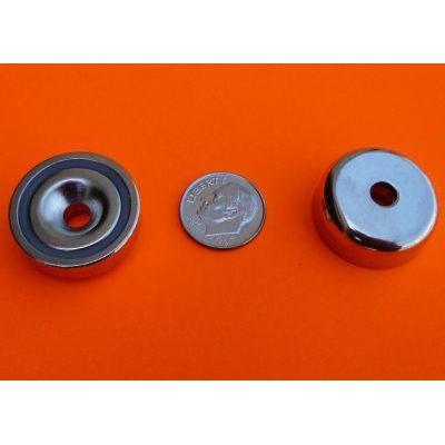 Rare Earth Magnet 49lbs 1inch Strong Neodymium w/#10 Countersunk Hole-Destination Gold Detectors