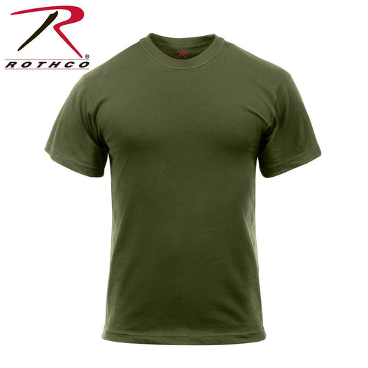 Rothco Solid Color Cotton / Polyester Blend Military T-Shirt Olive Drab-Destination Gold Detectors