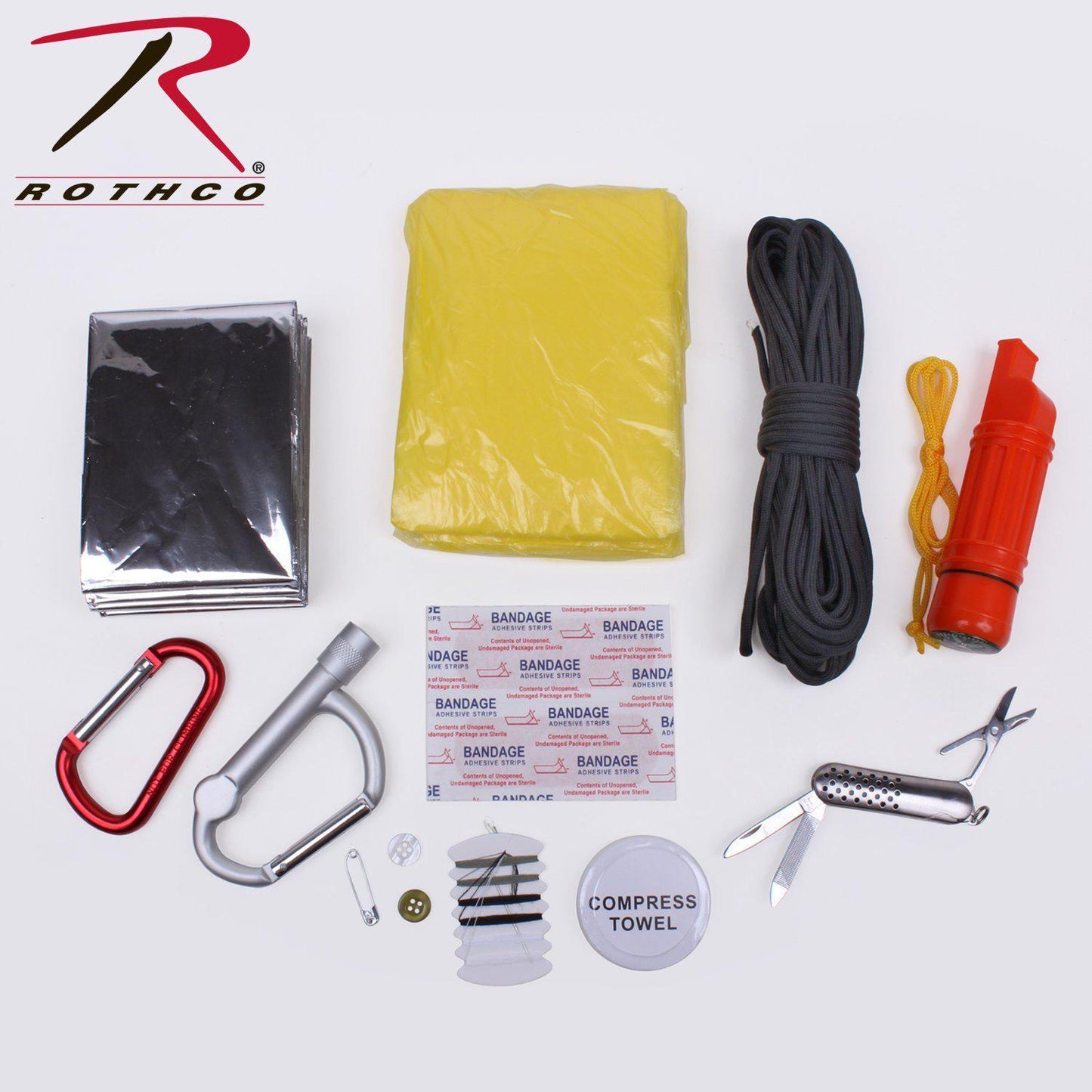 Rothco Water Bottle Survival Kit With MOLLE Compatible Pouch Black-Destination Gold Detectors