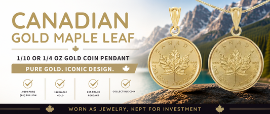 Maple Leaf Gold Bullion Pendants & Necklaces | .9999 Pure