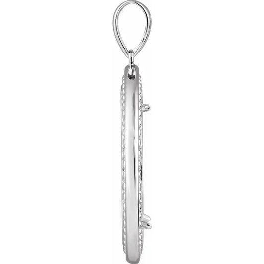 Sterling Silver Coin Frame Bezel Pendant Mounting for United States 5 Cent Round