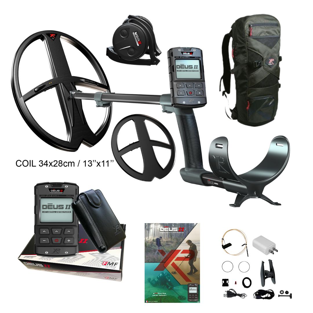 XP DEUS II Metal Detector with WSAII Headphones, Backpack 240 - Destination Gold Detectors