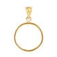 1/10 oz .9999 Pure 24K Maple Gold Round with 14K Frame Pendant