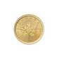 1/4 oz .9999 Pure 24K Maple Gold Bullion with 14K Frame and Chain Necklace