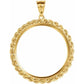 14K Coin Frame Pendant for 1 Oz Canadian Maple Gold Round