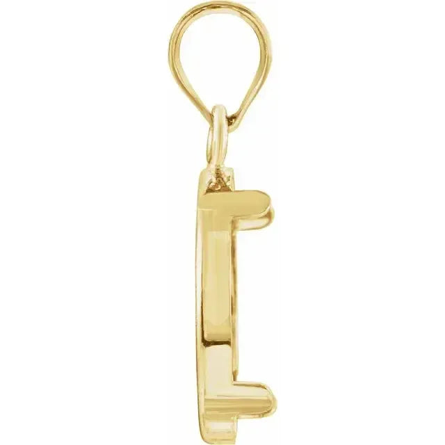 14K Gold Coin Frame Bezel Pendant Mounting for United States $1.00 Type 1 and Mexican 2 Peso Round