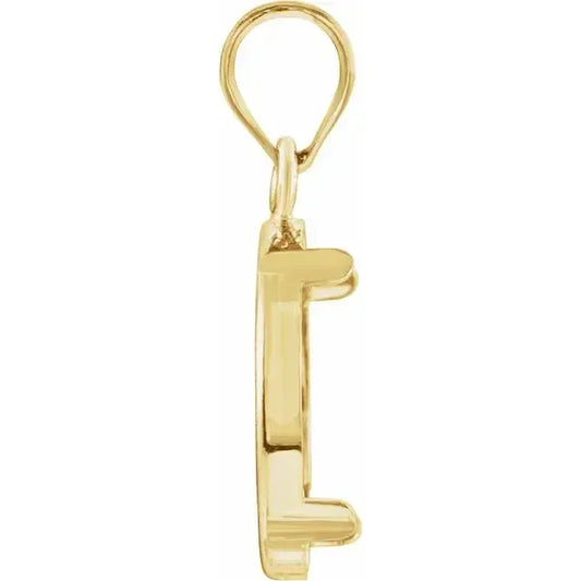 14K Gold Coin Frame Bezel Pendant Mounting for United States $1.00 Type 1 and Mexican 2 Peso Round