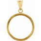 14K Gold Coin Frame Bezel Pendant Mounting for United States $2.50 and Chinese Panda 1/10 Oz Round