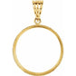 14K Gold Coin Frame Bezel Pendant Mounting for United States $5.00 Round