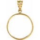14K Gold Coin Frame Bezel Pendant Mounting for United States $5.00 Round