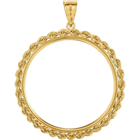 14K Gold Coin Frame for 1 Oz Gold Buffalo Round