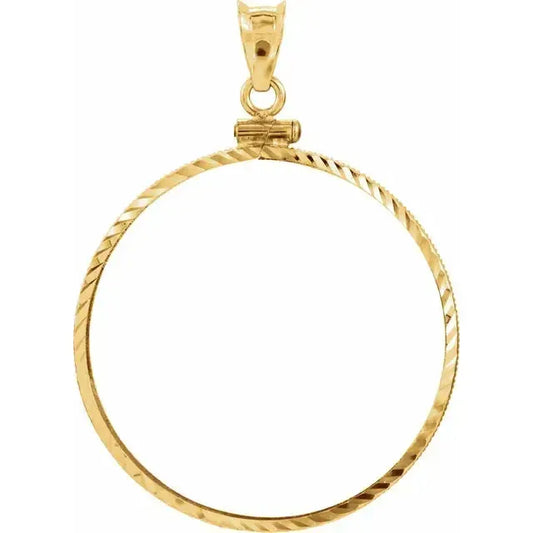 14K Gold Coin Frame for 1 oz American Gold Buffalo Round