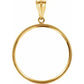 14K Gold Frame for Chinese Panda 1/2 Oz Round