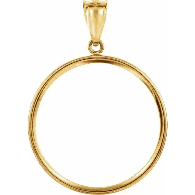 14K Gold Frame for Chinese Panda 1/2 Oz Round
