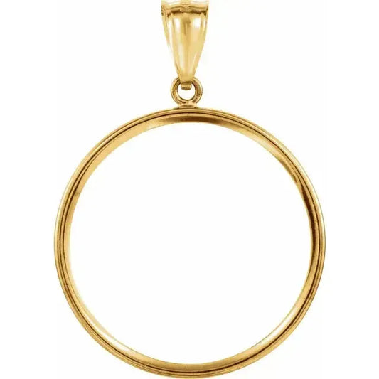 14K Gold Frame for Chinese Panda 1/2 Oz Round