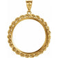 14K Gold Rope Frame for 1/2 Oz American Eagle Round