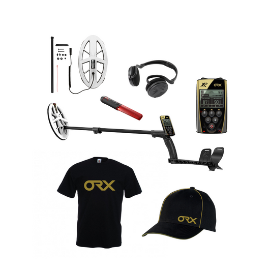 XP ORX Metal Detector 9.5x5" Elliptical HF Coil with MI-6, WSAudio, Cap, and T-shirt