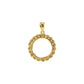 14K Gold Rope Coin Frame for Chinese Panda 1/10 Oz Round