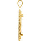14K Coin Frame Pendant for 1 Oz Canadian Maple Gold Round