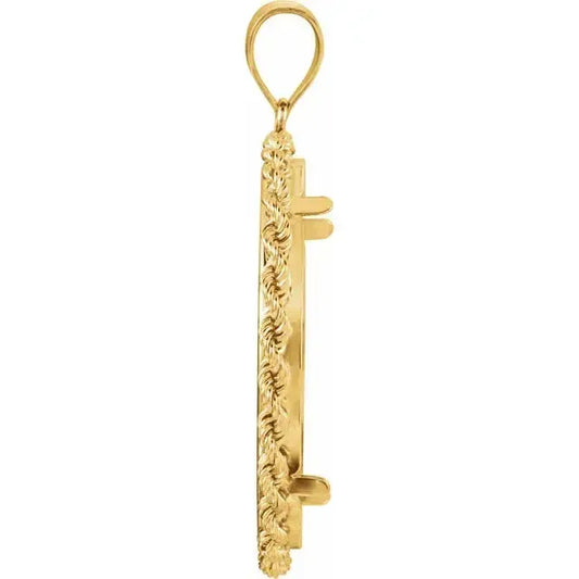 14K Coin Frame Pendant for 1 Oz Canadian Maple Gold Round